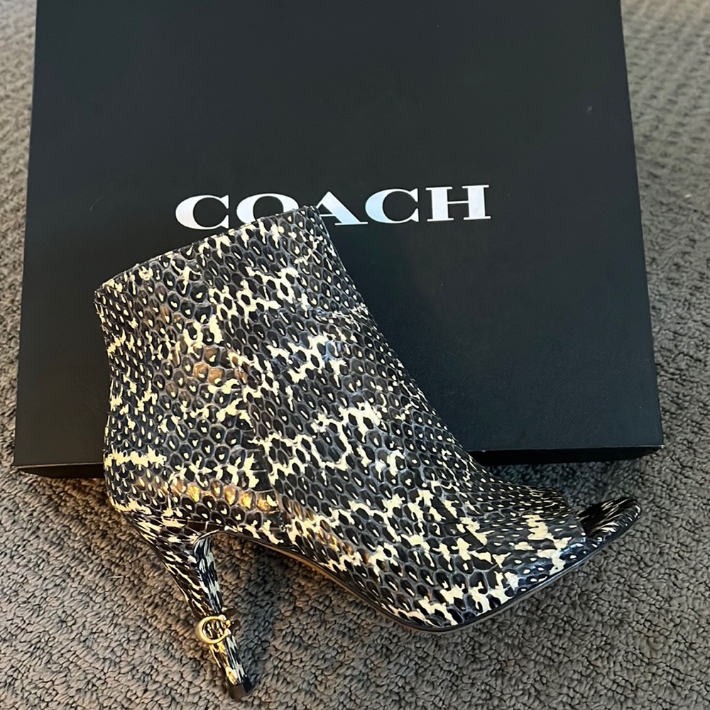 Coach peep toe bootie